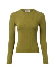 EDITED koszulka z długim rękawem - Ginger Kobiety wiskoza zielony, 36. Zielone t-shirty damskie Edited, bez wzorów, prążkowane, bez kołnierzyka. Za 89.95 zł.