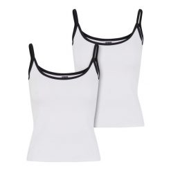 Damski tank top Urban Classics Contrast Basic (x2). Białe topy damskie Urban Classics, bez wzorów, bez kołnierzyka. Za 142.00 zł.