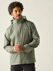 Regatta Kurtka przeciwdeszczowa "Lyle IV" w kolorze zielonym rozmiar: M. Zielone kurtki outdoor męskie Regatta, m, bez wzorów, z materiału, bez kaptura. Za 141.19 zł.
