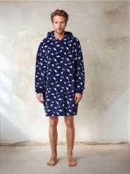 Bluza snuddie - granatowy. Niebieskie bluzy z kapturem męskie Sinsay, m. Za 69.99 zł.