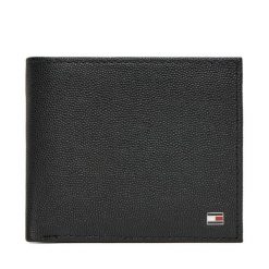 Duży Portfel Męski Tommy Hilfiger. Czarne portfele męskie Tommy Hilfiger, bez wzorów. Za 369.99 zł.