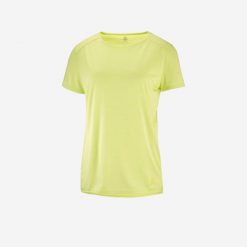 Koszulka turystyczna damska Outline summer. Żółte t-shirty damskie Salomon, uniwersalny, bez wzorów, z materiału, bez kołnierzyka. Za 179.99 zł.