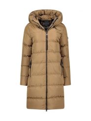Canadian Peak Płaszcz zimowy "Aprileak" w kolorze jasnobrązowym rozmiar: 3XL. Brązowe płaszcze damskie Canadian Peak, na zimę, xl, bez wzorów, z puchu. Za 259.95 zł.