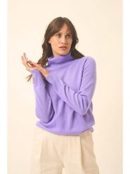 Just Cashmere Kaszmirowy golf w kolorze fioletowym rozmiar: M. Różowe golfy damskie Just Cashmere, m, bez wzorów, z kaszmiru, bez ramiączek. Za 413.99 zł.