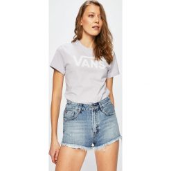 Vans - Top. Fioletowe topy damskie Vans, l, bez wzorów, z bawełny, bez kołnierzyka. W wyprzedaży za 89.90 zł.