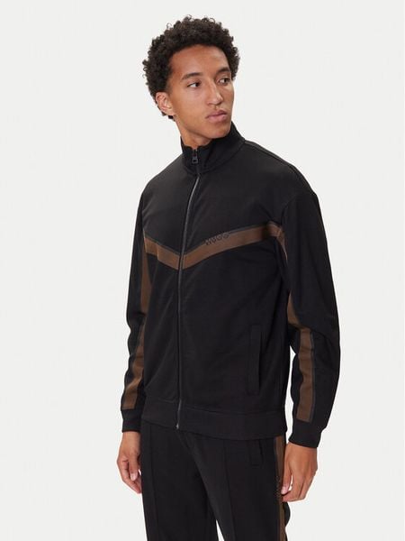 HUGO Bluza Dingmoor 50542833 Czarny Regular Fit. Czarne bluzy bez kaptura męskie Hugo, m, z syntetyku. Za 589.99 zł.