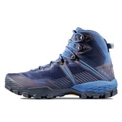 Buty trekkingowe męskie Mammut Ducan Ii High Gtx. Niebieskie buty trekkingowe męskie Mammut, z materiału, za kostkę, bez zapięcia, trekkingowe. Za 899.99 zł.