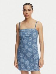 Roxy Sukienka jeansowa Dreamy Daze ERJDD03011 Niebieski Regular Fit. Niebieskie sukienki damskie Roxy, xs, bez wzorów, z bawełny, bez kołnierzyka, bez ramiączek. Za 319.99 zł.