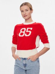 Tommy Hilfiger Sweter Varsity 85 Graphic C-Nk Swt WW0WW40718 Czerwony Slim Fit. Czerwone swetry klasyczne damskie Tommy Hilfiger, l, z syntetyku, bez kołnierzyka. Za 639.99 zł.