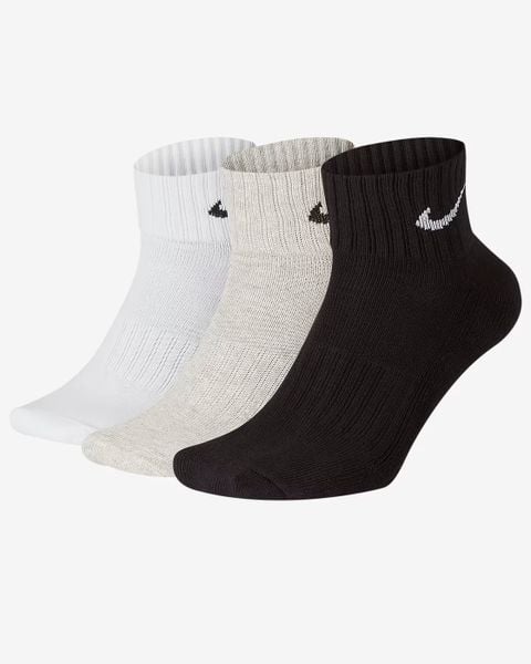 Nike U NK V CUSH ANKLE- 3P VALUE Skarpety Unisex. Szare skarpetki damskie Nike, bez wzorów, z bawełny. Za 54.99 zł.