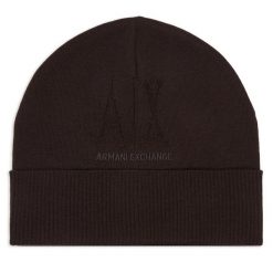 Czapka Armani Exchange. Brązowe czapki zimowe damskie Armani Exchange. Za 264.99 zł.