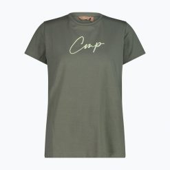 Koszulka damska CMP 36F8206. Zielone t-shirty damskie CMP, l, bez wzorów, z bawełny, bez ramiączek. Za 89.99 zł.