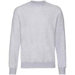 Klasyczna Bluza Rozpinana Dla Dorosłych Unisex. Szare bluzy sportowe damskie Fruit of the Loom, m, bez wzorów, z bawełny, bez ramiączek, długie, z kapturem. Za 97.99 zł.
