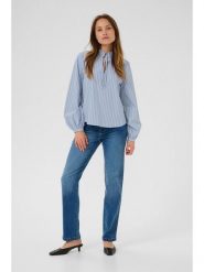 Kaffe Bluzka w kolorze błękitnym rozmiar: 40. Niebieskie bluzki damskie Kaffe, bez wzorów, z bawełny, bez kołnierzyka, bez ramiączek. Za 126.75 zł.