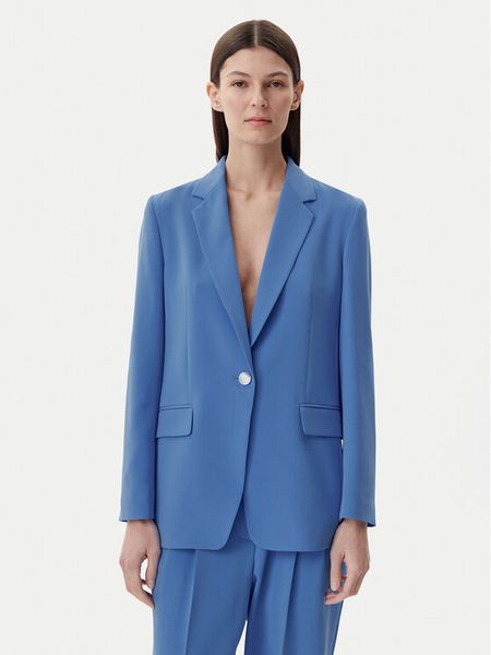 BOSS Marynarka Jocaluah 50490053 Niebieski Regular Fit. Niebieskie marynarki i żakiety damskie Boss, bez wzorów, z syntetyku. Za 819.00 zł.