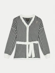 Guess Kardigan J4BR00 Z3K10 Czarny Regular Fit. Czarne swetry dziewczęce Guess, z aplikacjami, z syntetyku, bez kołnierzyka. Za 219.99 zł.