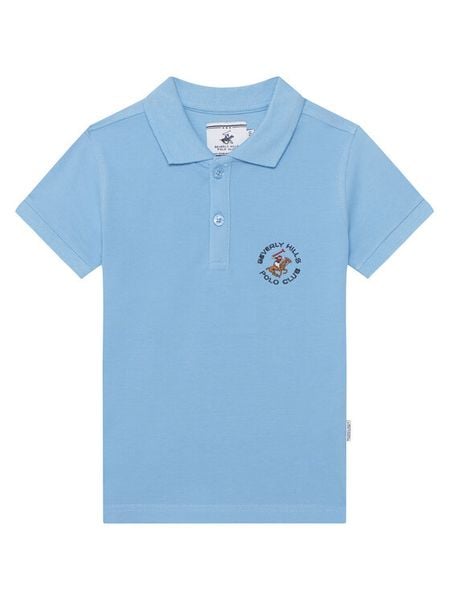 Beverly Hills Polo Club Polo P-SS26B-P42560 Niebieski Regular Fit. Niebieskie t-shirty chłopięce Beverly Hills Polo Club, bez wzorów, z bawełny, bez ramiączek. Za 209.99 zł.