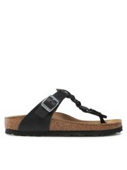 Birkenstock Japonki Gizeh Braided 1021360 Czarny. Czarne klapki damskie Birkenstock, bez wzorów, ze skóry, bez obcasa. Za 539.99 zł.