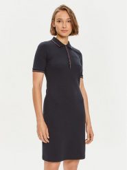 Tommy Hilfiger Sukienka codzienna Slim RWb Tipping Polo 1/2SLV DRS WW0WW42114 Granatowy Slim Fit. Niebieskie sukienki damskie Tommy Hilfiger, na co dzień, s, bez wzorów, z bawełny, bez kołnierzyka, bez ramiączek, proste. Za 439.99 zł.