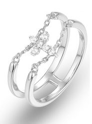 Les Favorites Srebrny pierścionek z cyrkoniami rozmiar: 60. Szare pierścionki damskie Les Favorites, z cyrkonią, srebrne. Za 100.99 zł.