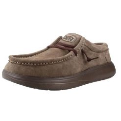 Buty HEY DUDE HD41975 WALLY X SUEDE Brązowy. Brązowe buty fitness męskie Hey dude, z tkaniny, bez zapięcia, na fitness i siłownię. Za 377.99 zł.