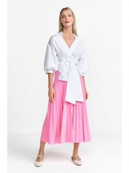 Rich & Royal Spódnica w kolorze różowym rozmiar: 36. Czerwone spódniczki damskie Rich & Royal, bez wzorów, midi, proste. Za 192.79 zł.