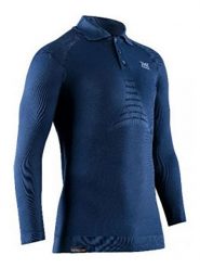 X-Bionic Koszulka funkcyjna w kolorze granatowym rozmiar: XS. Niebieskie bluzki sportowe damskie X BIONIC, xs, bez wzorów, z materiału, bez ramiączek. Za 252.99 zł.