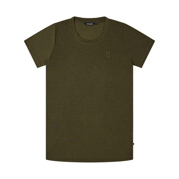 Poederbaas damski T-shirt outdoor SOLX z wełny merino. Zielone t-shirty damskie POEDERBAAS, xl, bez wzorów, z materiału, bez kołnierzyka. Za 242.82 zł.