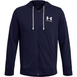 Bluza z kapturem i zamkiem błyskawicznym Under Armour Rival Terry. Białe bluzy z kapturem męskie Under Armour, m, z materiału. Za 281.90 zł.