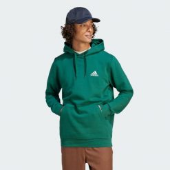 Bluza z kapturem Essentials Fleece. Białe bluzy z kapturem męskie Adidas, s, z polaru. W wyprzedaży za 183.20 zł.