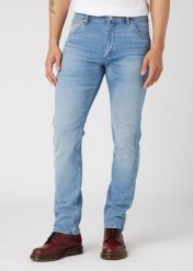 WRANGLER 11MWZ MĘSKIE SPODNIE JEANSOWE HEARTBROKEN W1MZ68407. Spodnie materiałowe męskie Wrangler, bez wzorów, z jeansu. Za 239.99 zł.