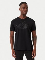 Beverly Hills Polo Club T-Shirt M1303 Czarny Regular Fit. Czarne koszulki polo męskie Beverly Hills Polo Club, l, bez wzorów, z bawełny, bez ramiączek. Za 88.99 zł.