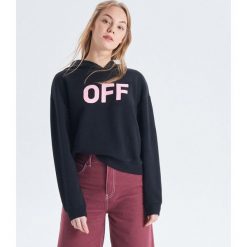 Bluza z napisem - Czarny. Czarne bluzy bez kaptura damskie Cropp, l. Za 79.99 zł.