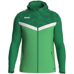 Damska bluza dresowa z kapturem zapinana na zamek błyskawiczny Jako Iconic. Zielone bluzy z kapturem damskie Jako, z dresówki. Za 350.00 zł.