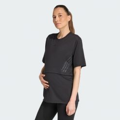 Koszulka Maternity. Czarne bluzki damskie Adidas, l, bez wzorów, bez ramiączek. Za 199.00 zł.