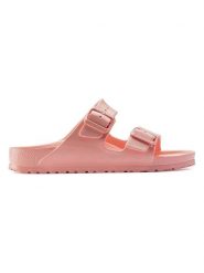 Birkenstock Skórzane klapki "Arizona" w kolorze pomarańczowym rozmiar: 37. Pomarańczowe klapki damskie Birkenstock, bez wzorów, bez obcasa. Za 204.48 zł.