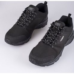 Buty trekkingowe męskie DK czarne. Czarne buty trekkingowe męskie z materiału, bez zapięcia. Za 197.04 zł.