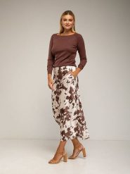 Tantra Spódnica w kolorze kremowym rozmiar: M. Brązowe spódniczki damskie Tantra, m, bez wzorów, midi, proste. Za 152.99 zł.