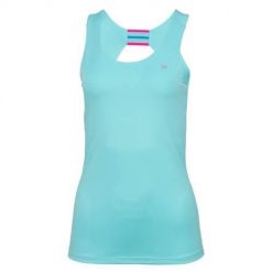 Koszulka treningowa damska Fila Alissa. Niebieskie bluzki sportowe damskie Fila, xl, bez wzorów, z poliesteru, bez ramiączek. Za 437.00 zł.