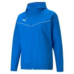 Puma teamRISE All Weather kurtka. Niebieskie kurtki męskie Puma, l, bez wzorów, sportowe, bez kaptura. Za 169.16 zł.