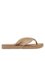 Tommy Hilfiger Japonki Th Elevated Beach Sandal FW0FW06985 Brązowy. Brązowe klapki damskie Tommy Hilfiger, bez wzorów, z materiału, bez obcasa. Za 179.99 zł.