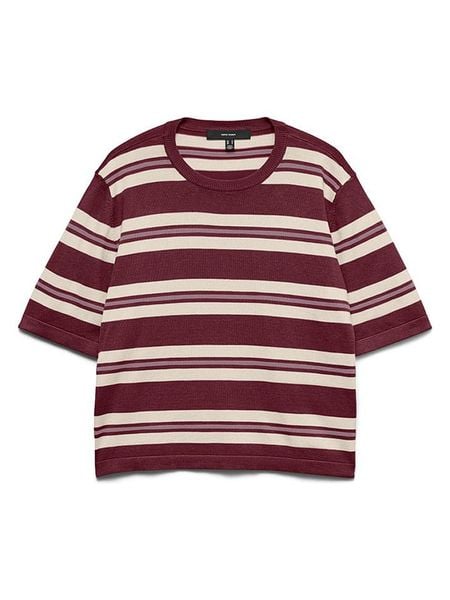 Vero Moda Sweter w kolorze kremowo-bordowym rozmiar: XL. Czerwone swetry klasyczne damskie Vero Moda, xl, bez kołnierzyka. Za 91.95 zł.