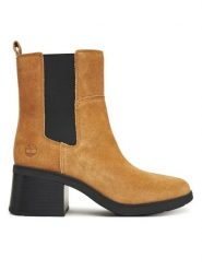 Timberland Botki Bellevaux TB0A424XES41 Brązowy. Brązowe botki damskie Timberland, ze skóry, bez obcasa, na słupku, bez zapięcia. Za 719.99 zł.