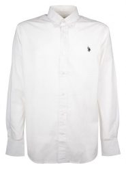 U.S. Polo Assn. Koszula - Regular fit - w kolorze białym rozmiar: M. Białe koszule męskie U.S. Polo Assn., m, bez wzorów, z bawełny, bez kołnierzyka, bez ramiączek. Za 139.87 zł.