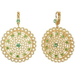 Lulu & Jane Kolczyki Stop metali Żółte złoto 1 ct Damski. Żółte kolczyki damskie Lulu & Jane, z kryształem, pozłacane. Za 149.99 zł.