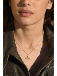 MOODE Naszyjnik "Jeanne" z zawieszką - dł. 42 cm rozmiar: onesize. Żółte naszyjniki damskie MOODE, ze stali. Za 34.99 zł.