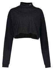Reebok Koszulka w kolorze czarnym rozmiar: M. Czarne bluzki damskie Reebok, m, bez wzorów, z bawełny, bez kołnierzyka, bez ramiączek. Za 70.24 zł.