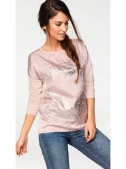 Heine Koszulka w kolorze jasnoróżowym rozmiar: 46. Różowe bluzki damskie Heine, bez wzorów, bez kołnierzyka, bez ramiączek. Za 87.40 zł.