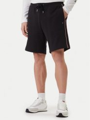 Tommy Hilfiger Szorty sportowe Global Stripe MW0MW42883 Czarny Regular Fit. Czarne szorty męskie Tommy Hilfiger, m, z bawełny. Za 409.99 zł.