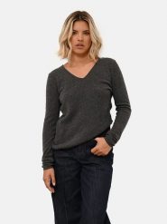 Just Cashmere Kaszmirowy sweter "Joan" w kolorze antracytowym rozmiar: XXL. Czarne swetry klasyczne damskie Just Cashmere, xxl, z kaszmiru, bez kołnierzyka. Za 326.32 zł.